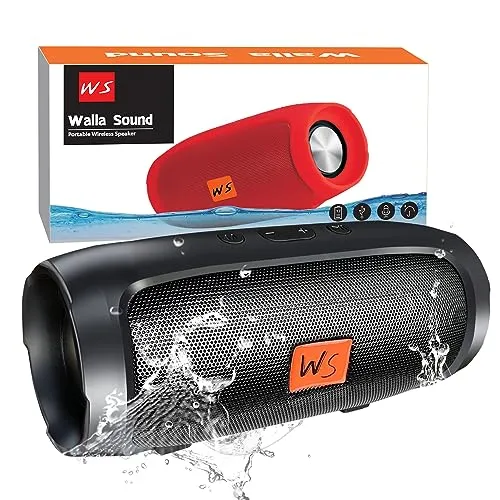 WallaSound portable Bluetooth speaker next to its retail box